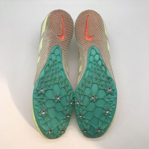 Nike Zoom Rival S 9 Track Spikes Men's 12 Barely Volt Hyper Orange 907564-701 - Picture 8 of 13